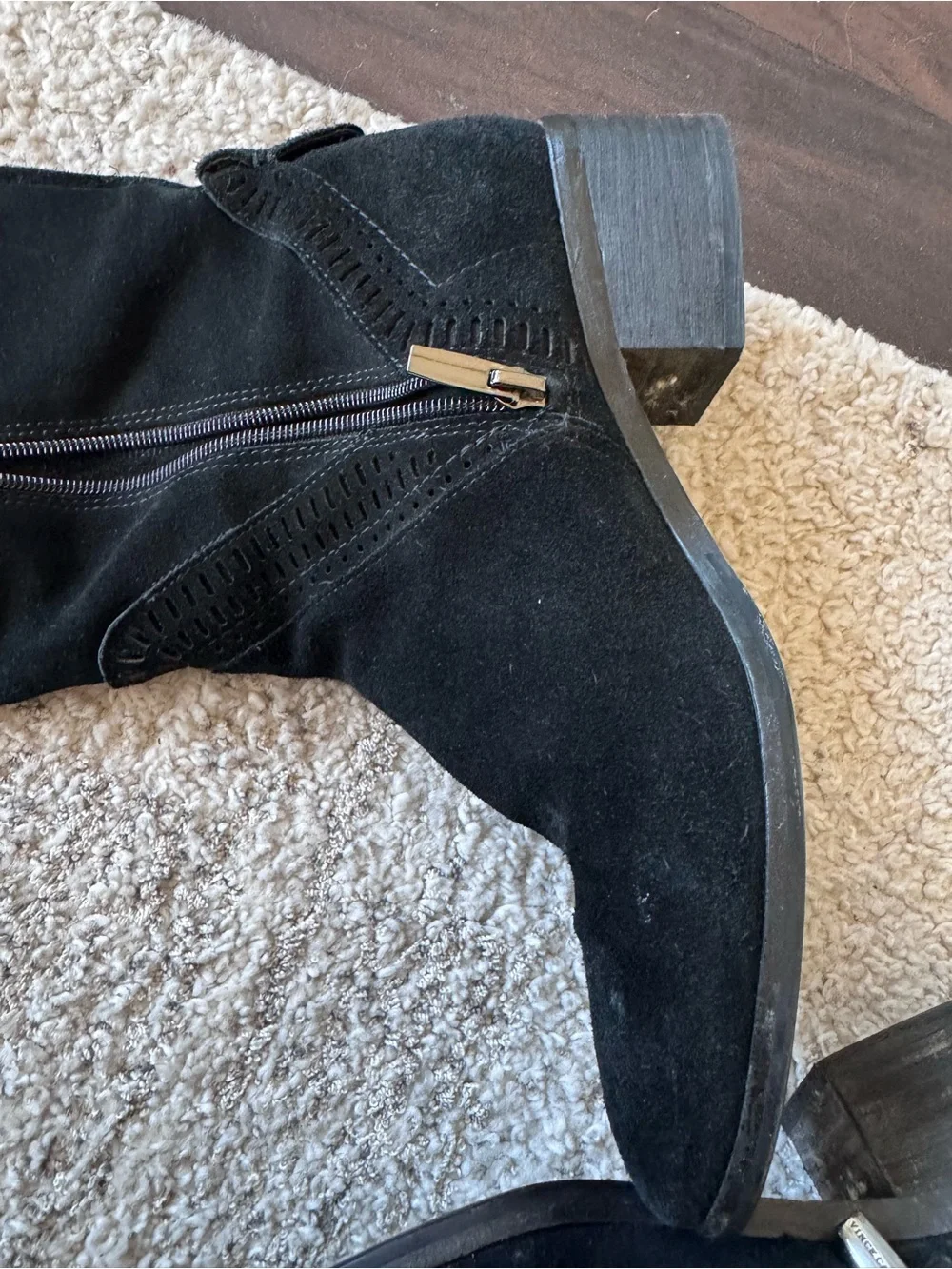 Vince Camuto over the knee suede karindo boots black